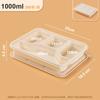 Lonchera desechable biodegradable cuadrada almidón de maíz tres compartimentos cuatro compartimentos cinco compartimentos seis compartimentos caja para llevar embalaje caja para ensalada