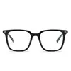 2024 Moda Celebridad de Internet Masculina Montura Cuadrada Montura para Gafas de Miopía Blanqueamiento Suave Aspecto Adelgazante Atractivo Lentes Planos Se Pueden Combinar con Graduación