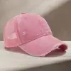 Gorra de Béisbol Lavada con Efecto Desgastado Transfronteriza con Logo Personalizado, Gorra de Malla Versátil Casual Retro Estilo Coreano, Sombrero de Sol Transpirable para Protección Solar