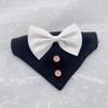 Babero triangular para boda de mascotas, para perros y gatos, toalla antideslizante, bufanda para mascotas, lazo, pajarita de caballero, cuello, vestido