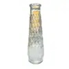 Vaso Pequeno Retrô Francês Vidro Embossado Mini Vaso Estilo Ins Transparente Hidropônico Arranjo de Flores Ornamentos Decorativos para Sala de Estar
