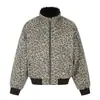 Jaqueta Reversível American High Street com Estampa de Leopardo e Gola Alta para Homens e Mulheres 2026 Outono/Inverno Nova Jaqueta de Algodão Quente Solta Outerwear
