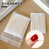 Hisopos de Algodón Antiderrames para Salones de Uñas, Especializados para Limpiar Superficies de Uñas, Puntas de Algodón Multifuncionales Puntiagudas de Cabeza Pequeña para Limpiar Bordes de Uñas