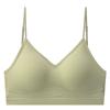 Roupa íntima feminina de seda gelada com costas bonitas para seios pequenos, alça em U espessa, top tubo sexy, sutiã fino sem marcas, regata para usar por baixo, verão