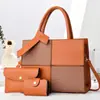 Dropshipping Internacional Bolsa de Ombro Feminina para o Trabalho Novo Estilo 2025 Costura Cor Contrastante Tendência da Moda Bolsa Transversal