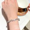 Collar de Piedra Preciosa Meteoro Fundido al Atardecer Galaxia Brillante Chapado en Oro de 18K Irregular Cubo de Azúcar Zircón Pulsera Hueso