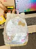 Mochila de gran capacidad linda y dulce de Hello Kitty Sanrio hecha en casa con orejas de gato lindas y moño