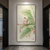 Pintura decorativa de entrada de peonía, nuevo estilo chino, pintura colgante, mural para pasillo de sala de estar, pintura de fantasía, pintura de textura vertical