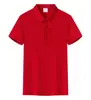 Camisa Polo de Cor Sólida Jiangfu em Estoque Manga Curta Camisa Cultural com Logo Fresca Respirável Fabricante de Uniformes de Trabalho Roupa de Trabalho com Texto Impresso