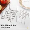 Estante de Almacenamiento de Cocina de Acero Inoxidable para Uso Doméstico, Soporte Extensible y Plegable para Tapas de Ollas con Drenaje