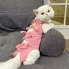Traje de esterilización para mascotas, traje quirúrgico para gatos, traje para destete de gatas, ropa con correa anti-lamido y anti-pérdida de pelo, ropa post-cirugía para mascotas anti-pérdida de pelo