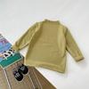 Ropa de Bebé para Otoño e Invierno Camiseta Básica de Manga Larga para Niños Top Liso Versátil para Bebé Camiseta Básica de Terciopelo Zhende