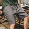 Pantalones cortos de trabajo para hombre, corte holgado estilo japonés, casual vintage de verano estilo americano, pantalones cortos resistentes de moda para hombre de talla grande