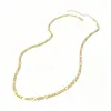Collar de cadena Figaro de plata S925 superventas transfronterizo, de nicho, único, moderno, estilo hip-hop europeo y americano, cadena lisa sin colgante