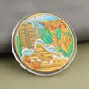 Monedas conmemorativas de ciudades, recuerdos turísticos, monedas coloridas en relieve con paisajes arquitectónicos de Beijing, Shanghái y Nanjing, monedas conmemorativas coleccionables