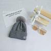 Chapéu de doce das crianças chapéu de lã forrado de lã inverno quente engrossado versátil à prova de vento chapéu de malha simples chapéu de estudante