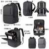 Mochila de Película de Cuero para Negocios para Hombres, Mochila Expandible, Bolso de Viaje para Hombres, Bolso para Computadora de 15 pulgadas, Mochila Escolar para Estudiantes