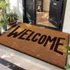 Felpudo de suelo estilo americano minimalista de coco artificial transfronterizo, felpudo para puerta de entrada exterior, alfombrilla antideslizante, felpudo a prueba de polvo y suciedad