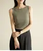 Top Regata Canelado Novo de Verão Off-the-Shoulder Direto da Fábrica para Mulheres, Cor Sólida, Modelagem Justa, Valoriza o Corpo, Pode ser Usado como Roupa Íntima ou Peça Externa, Sem Mangas