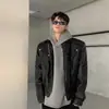 Chaqueta de cuero para hombre, nueva colección primavera/otoño 2026, marca de tendencia estilo americano, alta gama, corte holgado, casual, diseño de hombro acolchado, chaqueta de motociclista