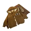 Parka infantil extra grossa com capuz, roupa infantil estilo coreano, casaco infantil de cor sólida espesso, agasalho de inverno quente para bebês e crianças mais velhas