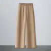 Pantalones de Pierna Ancha de Moda de Gama Alta para Mujer 2026 Nuevo Estilo Cintura de Encaje Hueco Elegantes Pantalones Rectos de Cintura Alta Holgados Casuales