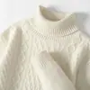 Nuevo Suéter de Lana de Cuello Alto para Hombre Color Sólido Talla Grande Suéter de Punto de Cachemira Engrosado Suéter Básico en Stock para Venta al Por Mayor
