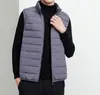 Nuevas chaquetas acolchadas de algodón para otoño e invierno para hombres y mujeres, chalecos de algodón rellenos de plumón, chalecos de cuello alto, ropa de trabajo cálida y opciones de logo personalizadas