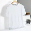 Camiseta de seda helada de verano para hombre, nueva camiseta deportiva de malla fresca, fina, de media manga, suelta, de color sólido, de secado rápido