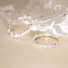 Anillo de Plata de Ley S925 Nalan Exquisito y Sencillo Estilo Ins Diseño de Nicho Fila Completa de Diamantes Flor de Diamante R03429