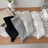 Calcetines de Malla Calada de Seda para Mujer Primavera y Verano, Calcetines Delgados de Encaje, Calcetines Blancos de Media Pierna Holgados, Estilo Japonés