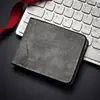 Cartera Retro para Hombre de Cuero Mate de Alta Gama Portatarjetas Cartera de PU para Hombre Cartera Corta de Cuero Cartera para Hombre