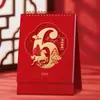Calendário Ano do Cavalo 2026 Estilo Chinês, Feito Sob Medida com Seu Próprio Design, Novo Ornamento de Mesa Criativo, Personalização de Calendário de Mesa Oco para Escritório