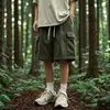 Shorts de Trabajo Americanos de Verano 2026 para Hombre, Pantalones de Cinco Puntos Finos de Corte Amplio, Pantalones Deportivos Casuales de Pierna Recta