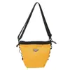 Bolso Bandolera Distintivo de Marca de Moda con Cierre de Cordón Todo Fósforo Bolso para Teléfono Móvil Bolso Cubo Deportivo Ligero Bolso de Hombro Casual