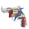 Juguete de Huevo Suave Revolver Transparente Rueda Giratoria Material PC Estilo Manual Regalo de Vacaciones para Niños