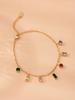 Pulsera Geométrica Redonda Cuadrada Circonita Colorida Diseño Nicho Pulsera Estilo Coreano Alta Gama Fresca Versátil para Mujer