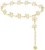 Cinturón de cadena en stock con elegante decoración metálica, adecuado para vestidos y trajes, cadena corporal, accesorio de cadena para la cintura transfronterizo europeo y americano