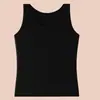 Chaleco de Algodón Puro para Mujer, Estilo Europeo y Americano, Talla Grande, Se Puede Usar por Fuera, Top de Hombro Ancho, Sudadera, Estilo Delgado para Primavera y Verano, Venta al por Mayor Transfronteriza