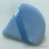 Esponja de pó de veludo super macia de cristal, dupla face, redonda, curta, de veludo, macia, para maquiagem, atacado