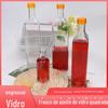 Venda por atacado vidro garrafa de azeite quadrado selado frasco de perfume cozinha tempero armazenamento de vidro transparente frasco de óleo garrafa vazia
