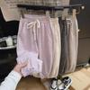 Calças casuais macias e glutinosas forradas de lã para crianças, calças coreanas de outono e inverno, novas chegadas, calças de perna externa da moda, para meninos e meninas