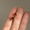 Ailoqi s925 brincos de prata vermelha amor feminino temperamento coreano vermelho diamante em forma de coração verão estudante brincos G9435