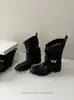 Botas de Montaria Super Macias de Couro de Vaca com Fivela de Metal Salto Bloco Altas até o Joelho para Mulheres Emagrecimento Versátil Bico Redondo Estilo Britânico Botas de Cowboy Ocidentais