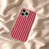 Amazon Más Vendido Color Macarrón Raya Vertical Funda para Teléfono iPhone 17 Capa Única Agujero Grande Cubierta Protectora al por Mayor