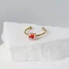 Anillo Popular Multicolor de Flores Reales Transfronterizo Amazon Acero Inoxidable Chapado en Oro Anillo de Flores Secas Joyería Manual Creativa Retro con Pegamento