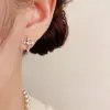 Moda Retro Francesa Conjunto de Brincos de Três Peças com Cruz Totalmente Cravejada Exquisito Leve Luxo Design Versátil Brincos Super Brilhantes para Mulheres