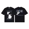 Erd Melancólico Rico Segunda Generación Nuevo Holgado Casual Belleza Tendencia Nicho Marca de Tendencia Estampado Cuello Redondo Manga Corta Colección de Camisetas para Hombres y Mujeres