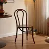 Conjunto de cadeiras de jantar em madeira maciça cadeira vintage cadeira de restaurante americano francês com encosto casa comercial cadeira de rattan trançado de rattan