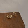 Aretes simples multicapa en forma de C de Corea del Sur, diseño de nicho femenino, aretes de moda, personalidad, temperamento de celebridad de internet, aretes combinables con todo